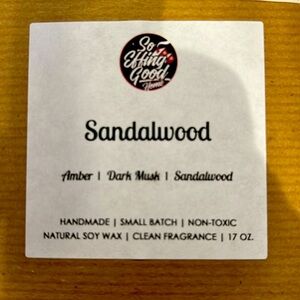 3 wick Handmade soy wax candle in ceramic jar with lid.